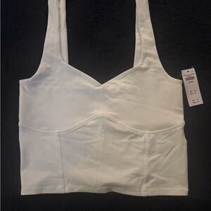 NWT Abercrombie Women’s White Double-Layered Seamless Sweetheart Corset Tank